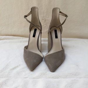 Zara suede cutout heels; size 37